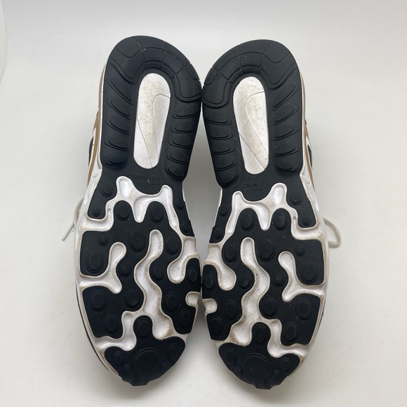 Nike Sneakers Mens 10 Air Max 270 React CW7298-100 Gold Athletic‎ Running Shoes - Picture 9 of 10